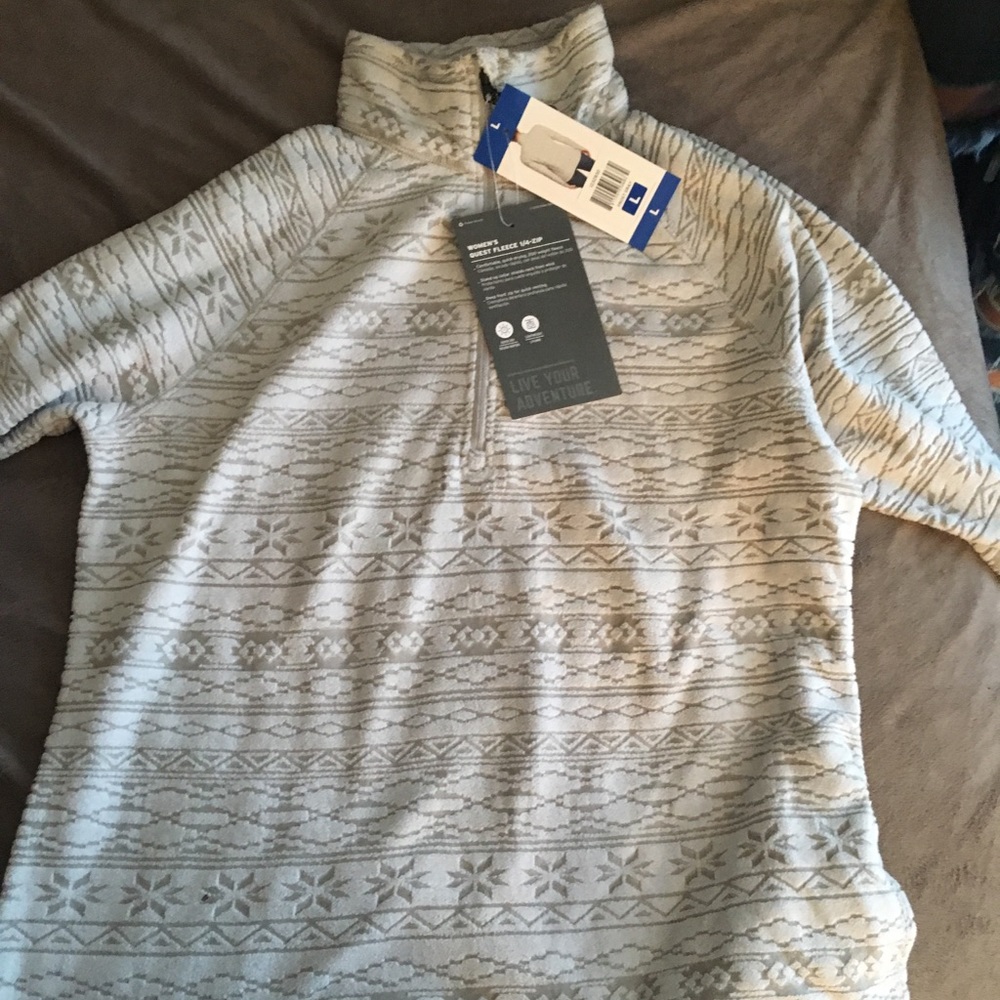 fleece light weight quarter zip jacket